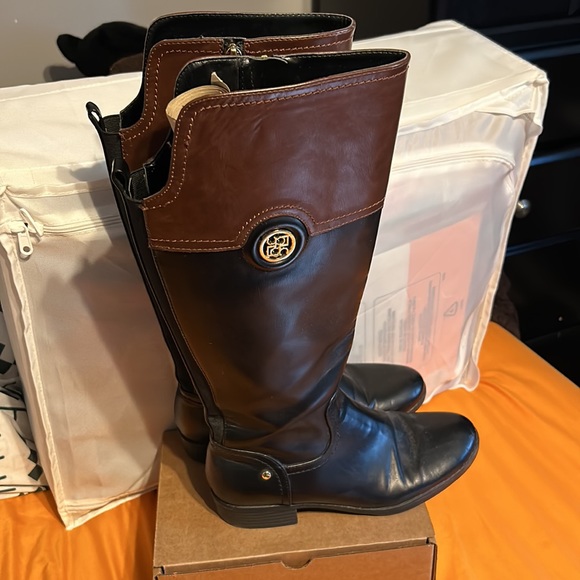 Liz Claiborne Black/Brown Women’s Calf Boots - Picture 3 of 4